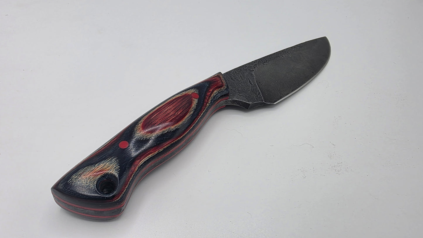 Hand-Forged Custom Outdoorsman Knife with Handmade Leather Sheath