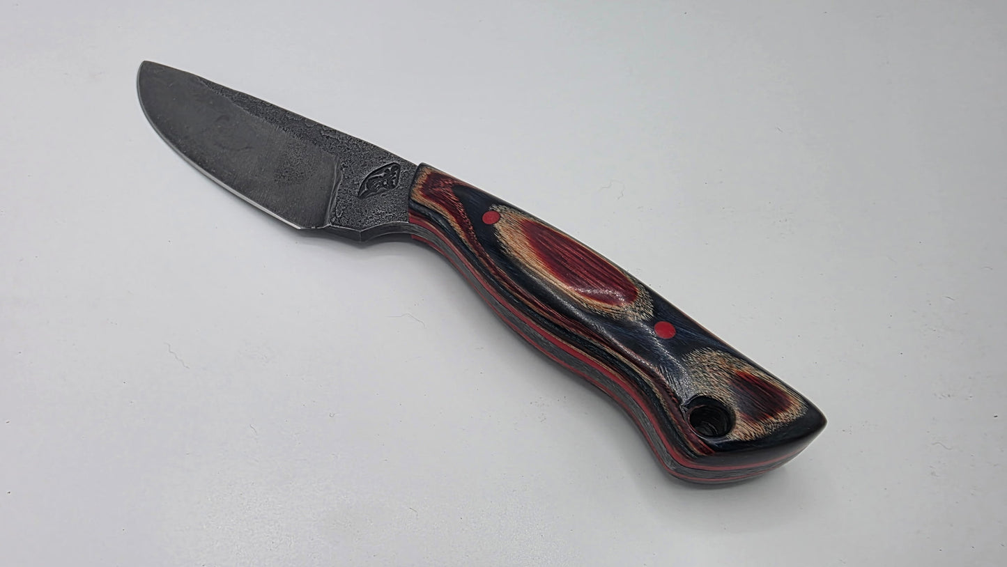 Hand-Forged Custom Outdoorsman Knife with Handmade Leather Sheath